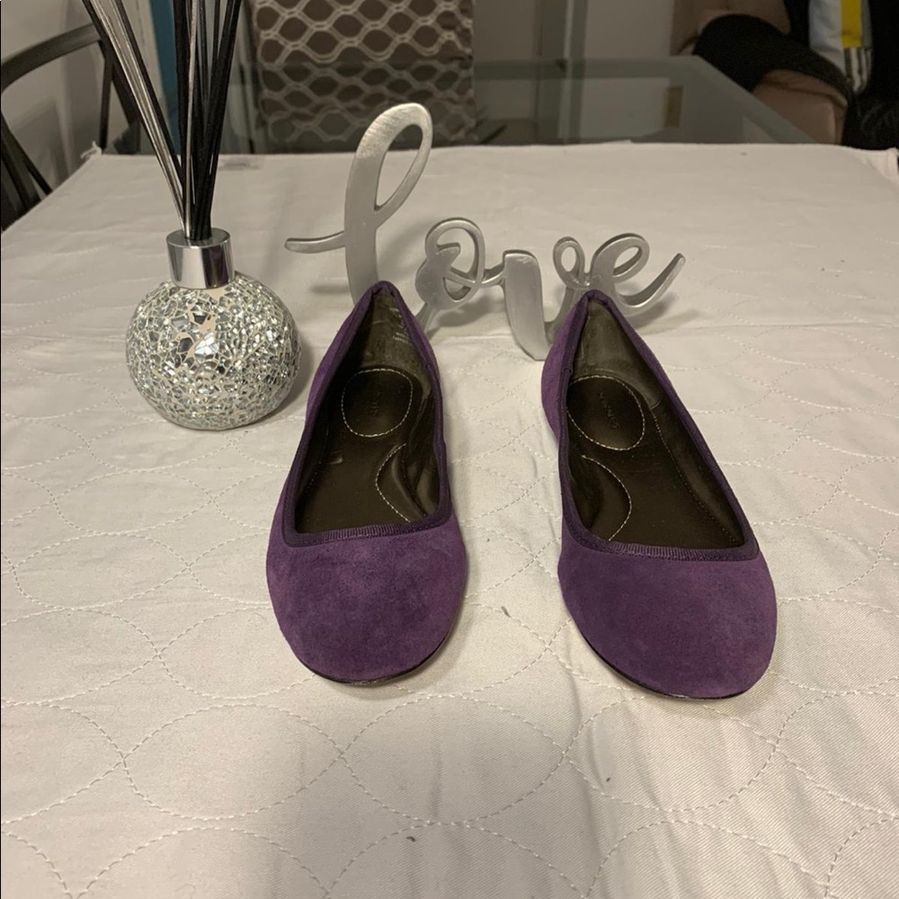 Flat suede purple ballerina size 7.5